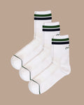 Performance Running Socks in Green [3 Pairs]