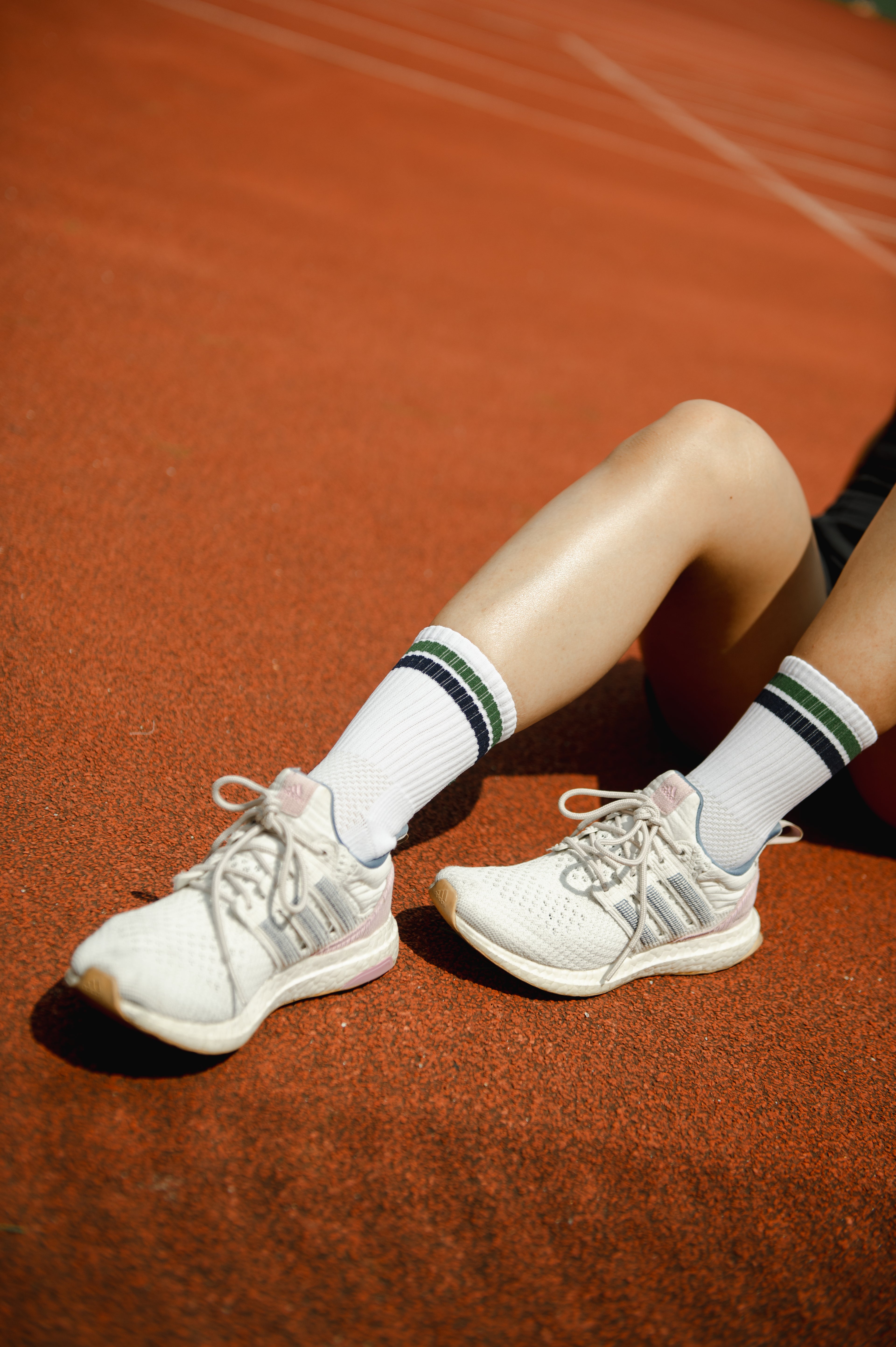 Performance Running Socks in Green [3 Pairs]