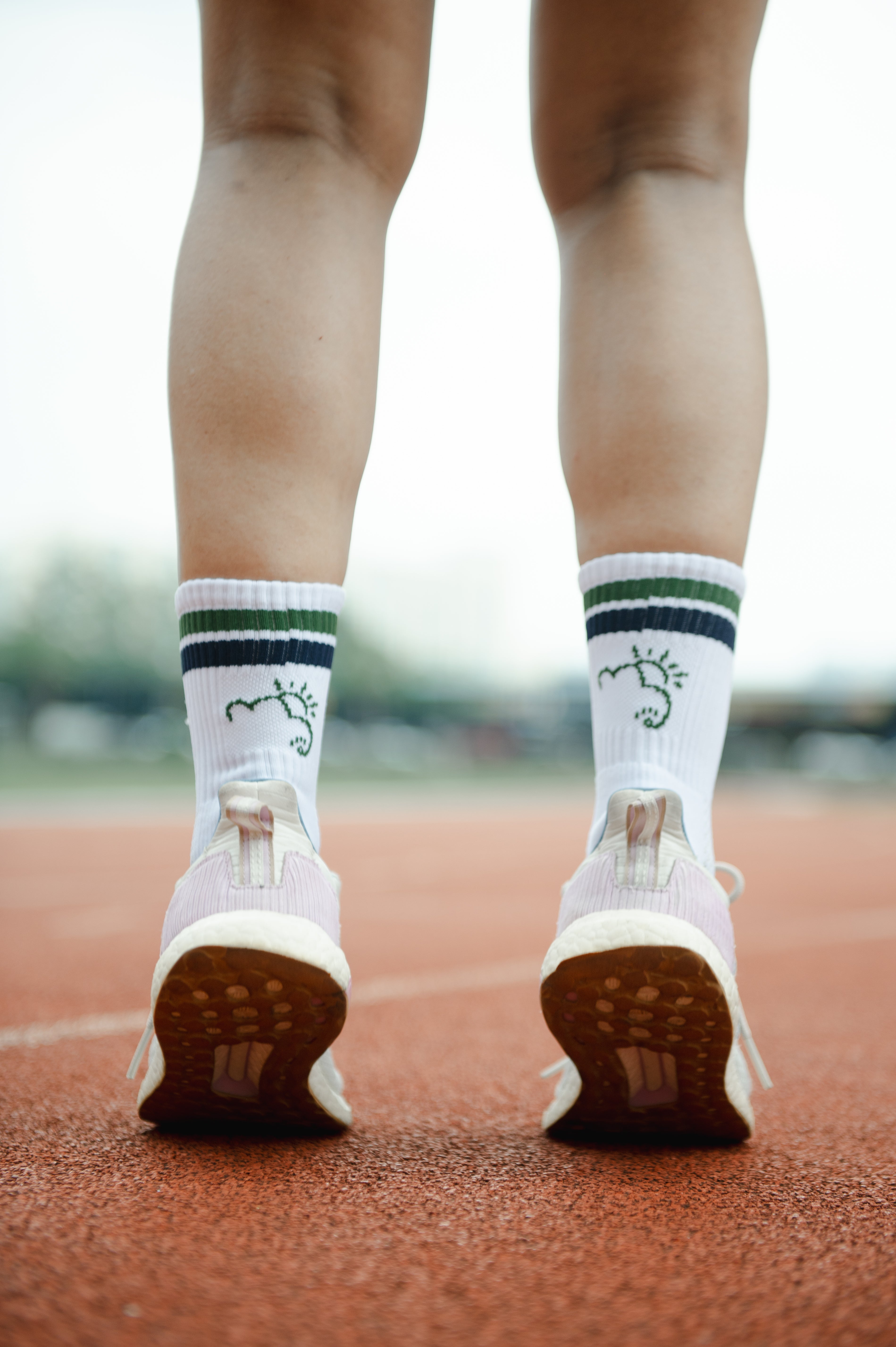 Performance Running Socks in Green [3 Pairs]