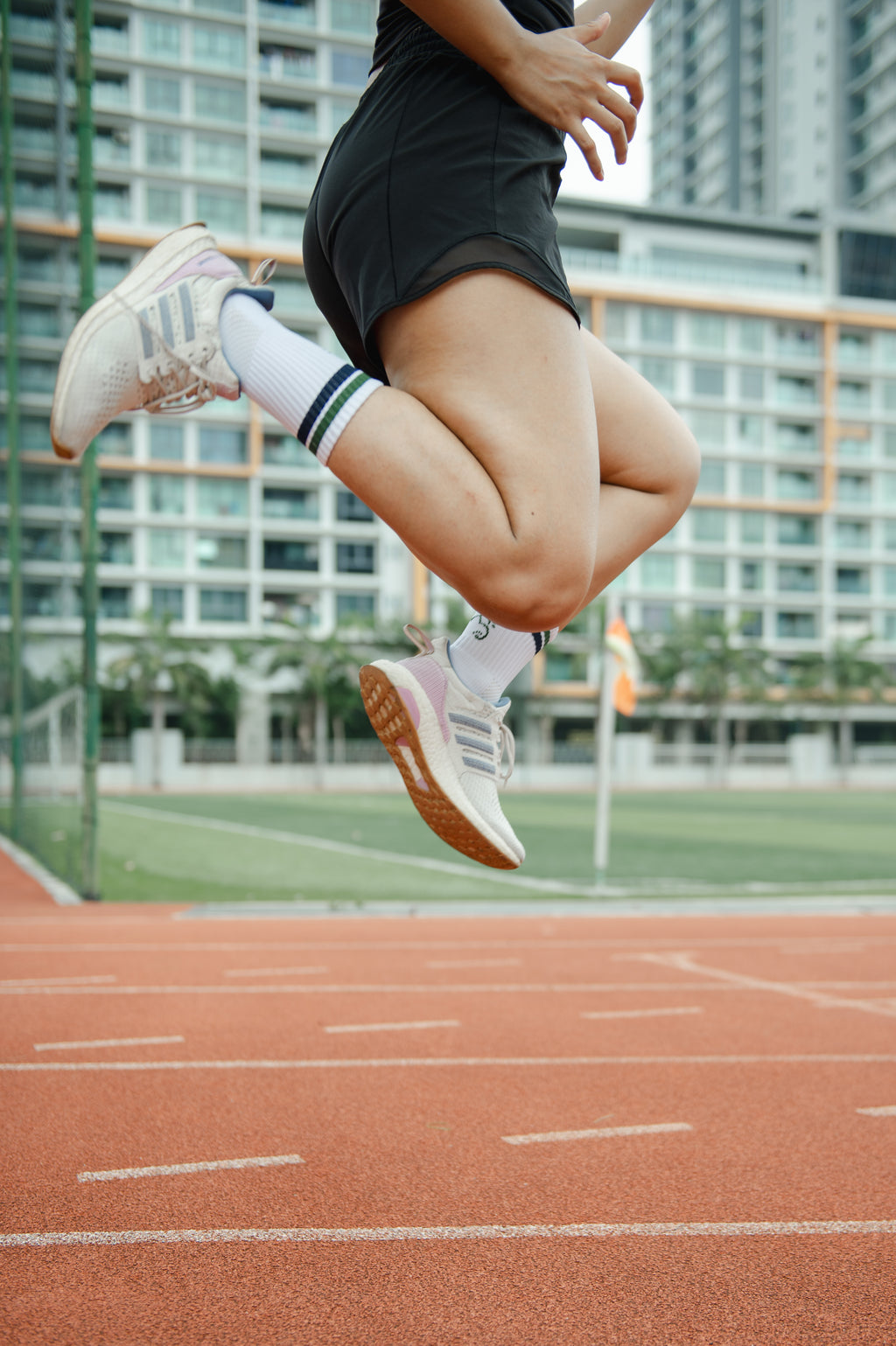 Performance Running Socks in Green [3 Pairs]