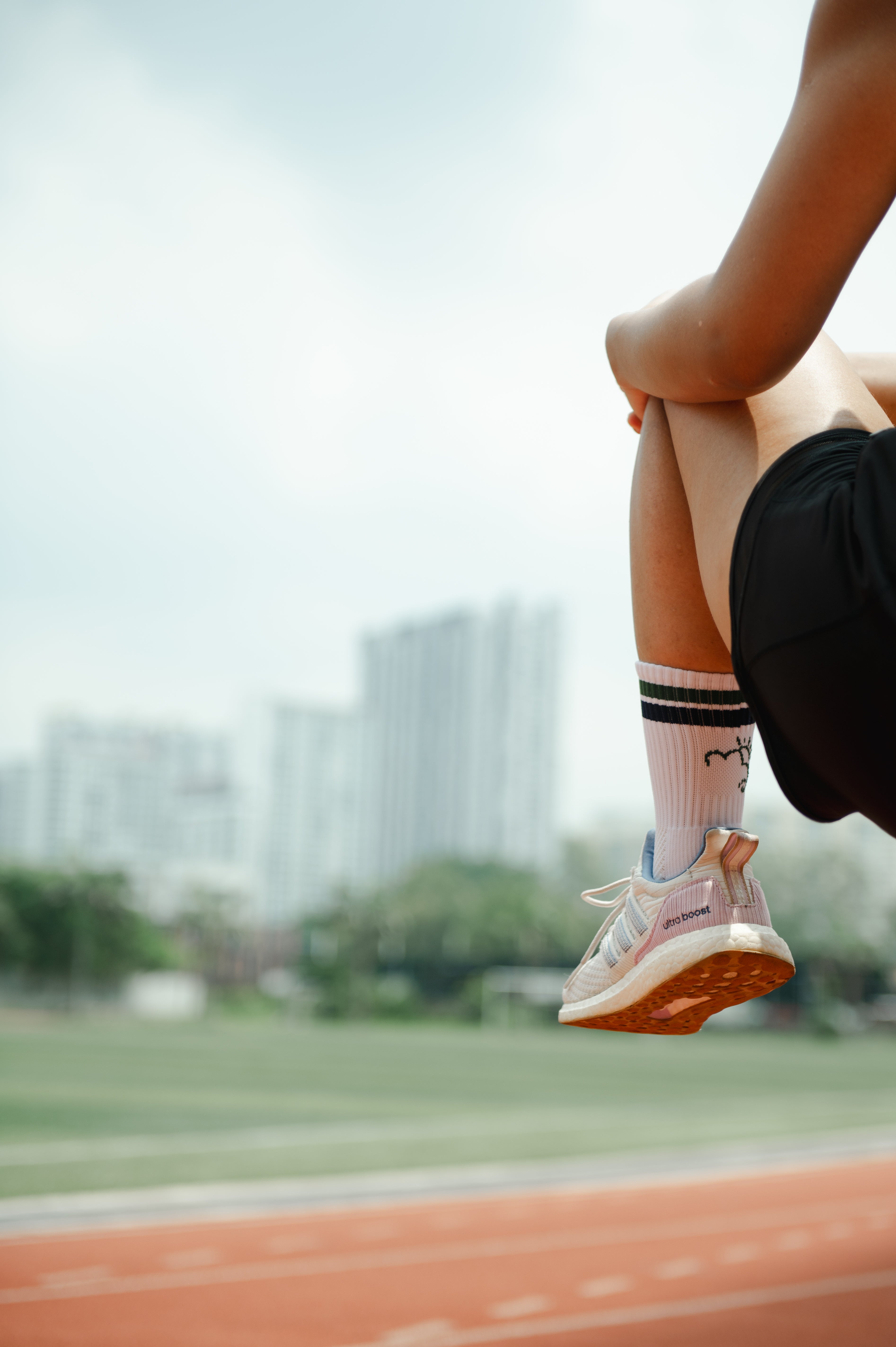 Performance Running Socks in Green [3 Pairs]